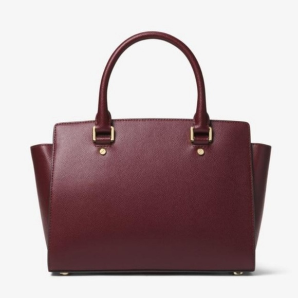 Michael Kors Selma Medium Satchel Oxblood Red - Picture 4 of 5